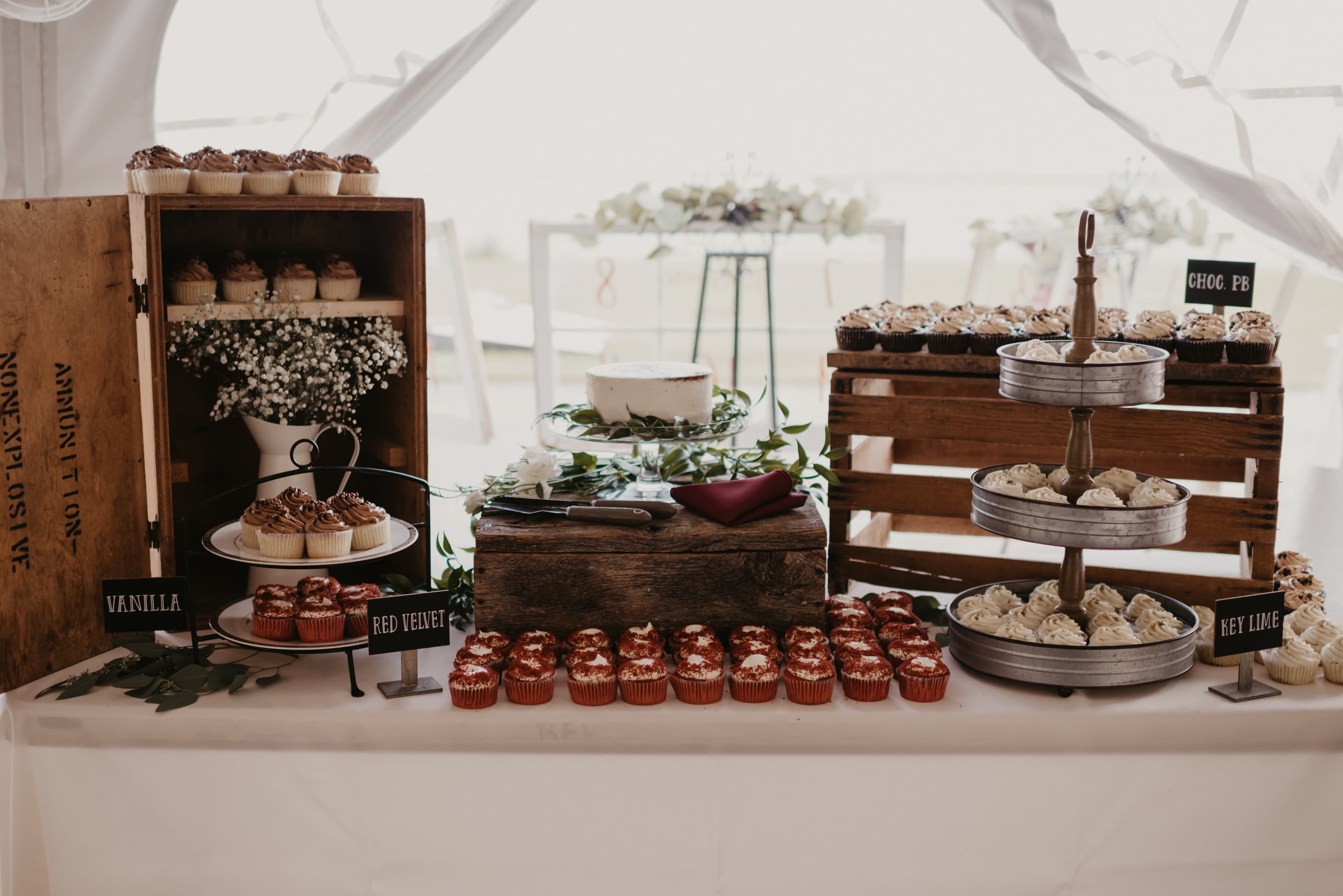 Rustic Cupcake Display